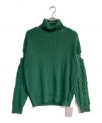 Ameri VINTAGEアメリヴィンテージ）の古着「CONNECT TURTLE NECK KNIT　018110650」｜グリーン