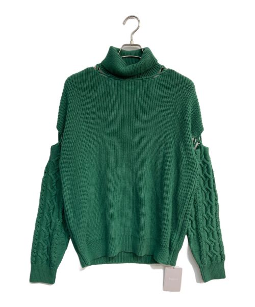 Ameri VINTAGE（アメリヴィンテージ）Ameri VINTAGE (アメリヴィンテージ) CONNECT TURTLE NECK KNIT　018110650 グリーン サイズ:F 未使用品の古着・服飾アイテム