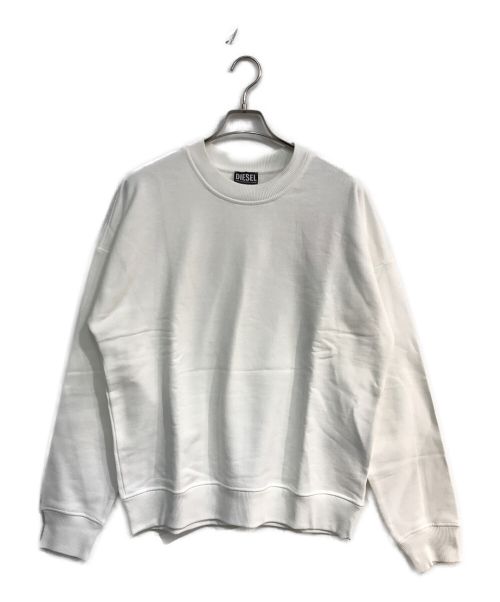 DIESEL（ディーゼル）DIESEL (ディーゼル) MEGOVAL SWEAT SHIRT　A08230 ホワイト サイズ:L 未使用品の古着・服飾アイテム