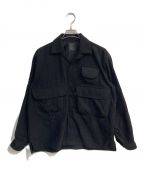 DAIWA PIER39ダイワ ピア39）の古着「TECH FISHERMAN'S OPEN COLLAR SHIRTS　BE-84021W」｜ブラック