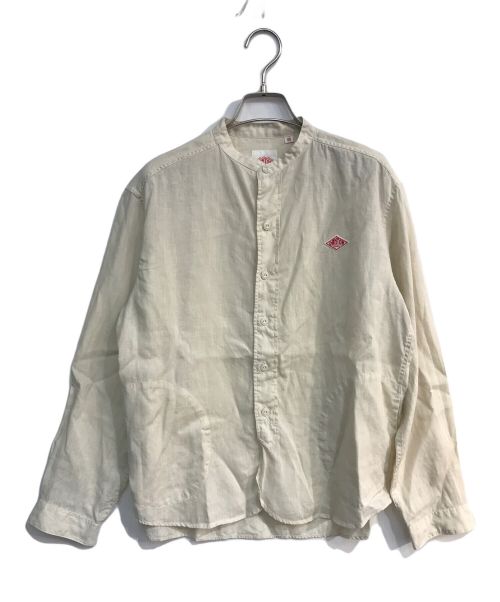 DANTON（ダントン）DANTON (ダントン) LINEN CLOTH BAND COLLAR SHIRTS ベージュ サイズ:Sの古着・服飾アイテム