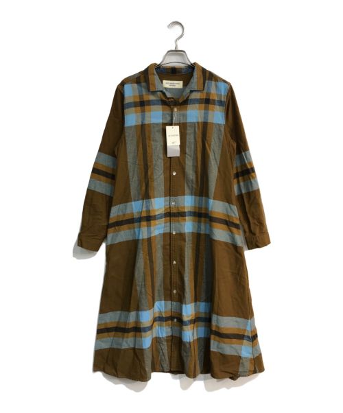 BEAMS BOY（ビームスボーイ）BEAMS BOY (ビームスボーイ) ビッグタータン ワンピース ブラウン×ブルー サイズ:- 未使用品の古着・服飾アイテム