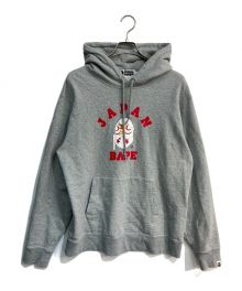 A BATHING APE（アベイシングエイプ）の古着「JAPAN COLLEGE KABUKI PULLOVER HOODIE　001PPJ721004F」｜グレー