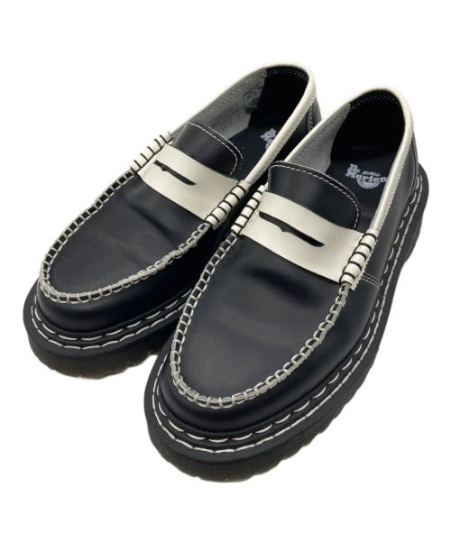 Dr.Martens（ドクターマーチン）Dr.Martens (ドクターマーチン) PENTON DS ローファー　コインローファー ブラック×ホワイト サイズ:UK6の古着・服飾アイテム