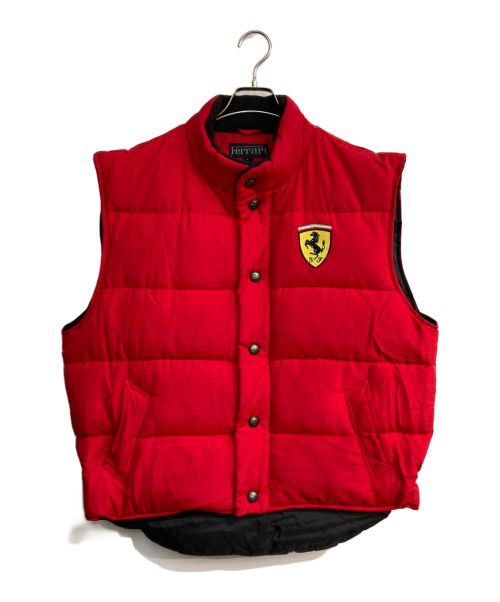 Ferrari（フェラーリ）Ferrari (フェラーリ) ナイロンダウンベスト リップストップ レッド サイズ:Lの古着・服飾アイテム