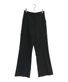 melt the lady（メルトザレディ）の古着「hook slit slacks pants」｜ブラック