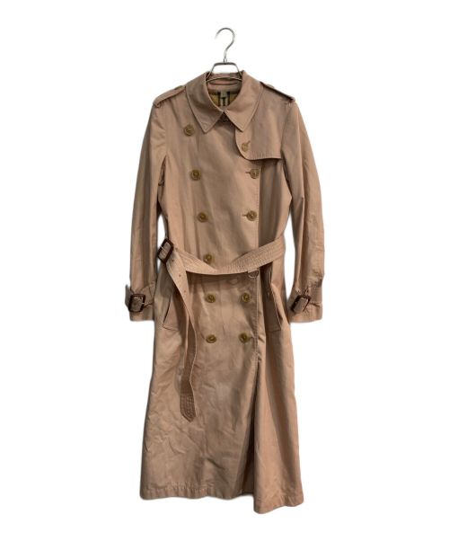 BURBERRY（バーバリー）BURBERRY (バーバリー) Tropical Gabardine TrencCoat　4075804　トロピカルギャバジントレンチコート　裏地ノバチェック ピンク サイズ:UK6の古着・服飾アイテム