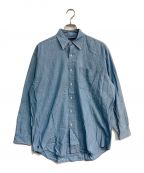 RALPH LAURENラルフローレン）の古着「ボタンダウンシャツ　THE BIG FIT　裾ポニー　シャンブレー」｜ブルー