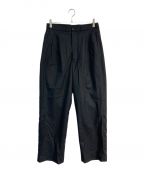 Vaporizeヴェイパライズ）の古着「Tropical Wool 2Pleats Pants　11-23-0219-052」｜ブラック