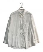Graphpaperグラフペーパー）の古着「Broad L/S Oversized Regular Collar Shirt　GM233-50001B」｜ホワイト