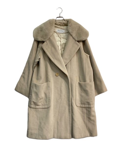 MaxMara（マックスマーラ）MaxMara (マックスマーラ) ウールカシミヤダブルコート 10161453000 ベージュ サイズ:42の古着・服飾アイテム