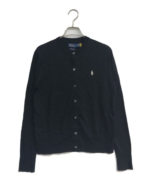 POLO RALPH LAUREN（ポロ・ラルフローレン）POLO RALPH LAUREN (ポロ・ラルフローレン) クルーネックカーディガン ブラック サイズ:Sの古着・服飾アイテム