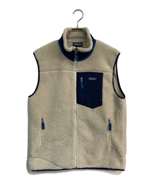 Patagonia（パタゴニア）Patagonia (パタゴニア) メンズ・クラシック・レトロX・ベスト　23048 アイボリー×ネイビー サイズ:Lの古着・服飾アイテム