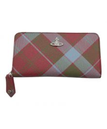 Vivienne Westwood（ヴィヴィアンウエストウッド）の古着「DERBY CLASSIC ZIP ROUND WALLET」｜レッド