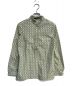 GUCCI（グッチ）の古着「総柄プルオーバーシャツ　179663 ZQ504」｜ホワイト×グリーン