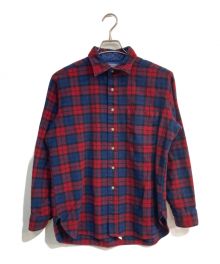 PENDLETON（ペンドルトン）の古着「ウールシャツ　	70s」｜レッド×ネイビー