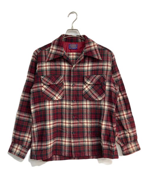 PENDLETON（ペンドルトン）PENDLETON (ペンドルトン) オープンカラーシャツ　	70s レッド サイズ:-の古着・服飾アイテム