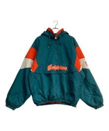 STARTER×NFL（スターター×エヌエフエル）の古着「中綿アノラックパーカー　	Dolphins」｜グリーン