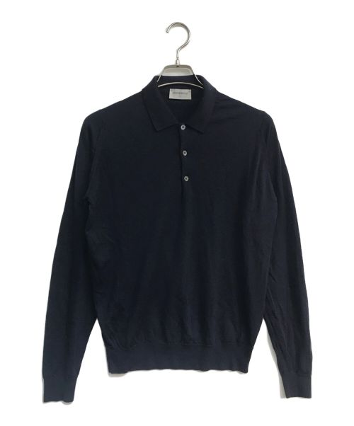 JOHN SMEDLEY（ジョンスメドレー）JOHN SMEDLEY (ジョンスメドレー) ニットポロシャツ ネイビー サイズ:Lの古着・服飾アイテム