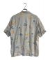 PAPAS (パパス) リネンオープンカラーシャツ　D0433FBP211A　ベアー総柄 グレー サイズ:L：5000円