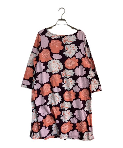 marimekko（マリメッコ）marimekko (マリメッコ) 花柄ワンピース ブラウン サイズ:-の古着・服飾アイテム