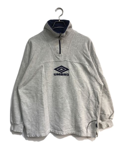 UMBRO（アンブロ）UMBRO (アンブロ) ハーフジップスウェット グレー サイズ:XLの古着・服飾アイテム