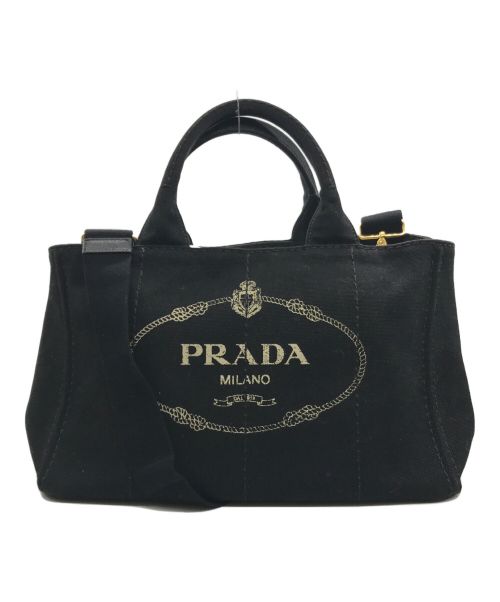 PRADA（プラダ）PRADA (プラダ) カナパ キャンバス 2WAYバッグ　HH-I38-960　ゴールド金具 ブラック サイズ:-の古着・服飾アイテム