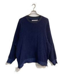 WHITE MOUNTAINEERING（ホワイトマウンテ二アニング）の古着「RASCHEL RAGLAN OVER SIZED PULLOVER　23SS 　WM2371510」｜ネイビー