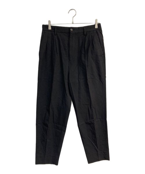 H BEAUTY&YOUTH（エイチ ビューティー&ユース）H BEAUTY&YOUTH (エイチ ビューティアンドユース) TRIPLE TUCK TAPERED PANTS　1214-177-7432 ブラック サイズ:Mの古着・服飾アイテム