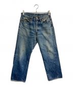 LEVI'Sリーバイス）の古着「ヴィンテージデニムパンツ　60s 501XX ボタン裏E オフセットベルトループ Vステッチ 足長R」｜インディゴ