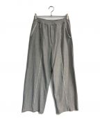 MAISON SPECIALメゾンスペシャル）の古着「Crush Sweat Prime-Wide Pin tuck Easy Pants　11249461301」｜グレー