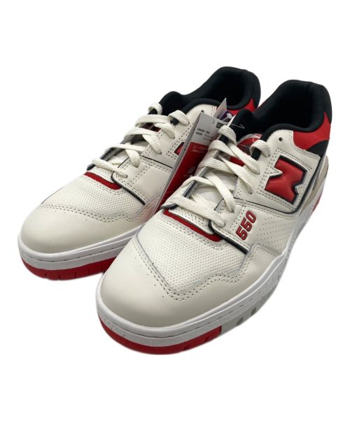 NEW BALANCE（ニューバランス）NEW BALANCE (ニューバランス) ローカットスニーカー　BB550VTB ホワイト×レッド サイズ:27.5cm 未使用品の古着・服飾アイテム