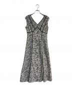 HER LIP TOハーリップトゥ）の古着「Lace Trimmed Floral Dress　1222305063」｜ホワイト×ブラック