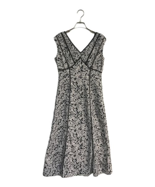 HER LIP TO（ハーリップトゥ）Her lip to (ハーリップトゥ) Lace Trimmed Floral Dress　1222305063 ホワイト×ブラック サイズ:Mの古着・服飾アイテム