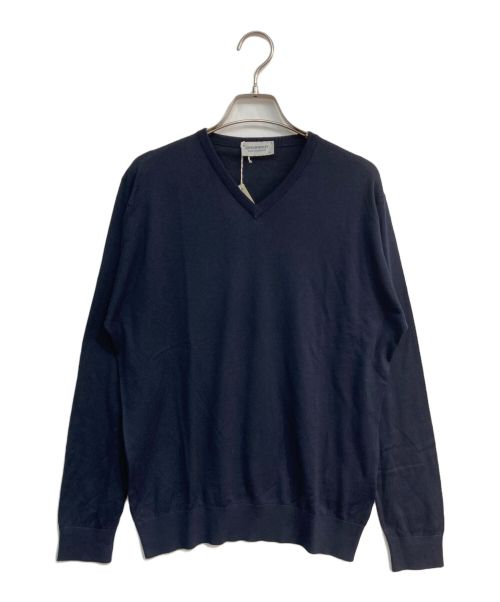 JOHN SEVERSON（ジョン セバーソン）JOHN SEVERSON (ジョン セバーソン) OSMOND PULLOVER VN LS ネイビー サイズ:M 未使用品の古着・服飾アイテム