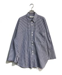 ENFOLD（エンフォルド）の古着「STRIPE MEN'S OVER-SIZED SHIRT　300HS230-2560」｜ブルー×ホワイト