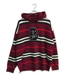 BURBERRY×POP TRADING COMPANY（バーバリー×ポップトレーディングカンパニー）の古着「ニットパーカー　8059050/72E」｜ボルドー