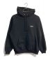 700FILL（セブンハンドレッドフィル）の古着「Embroidered Small Payment Logo Hoodie　ロゴ刺繍パーカー」｜ブラック