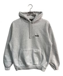 700FILL（セブンハンドレッドフィル）の古着「Embroidered Small Payment Logo Hoodie　ロゴ刺繍パーカー」｜グレー