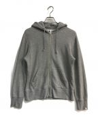 LOOPWHEELER×BEAMS PLUSループウィラー×ビームスプラス）の古着「別注 Slim Zip Sweat Hoody」｜グレー