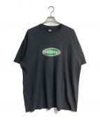 stussyステューシー）の古着「EMBLEM PIG.DYED TEE USA製」｜ブラック