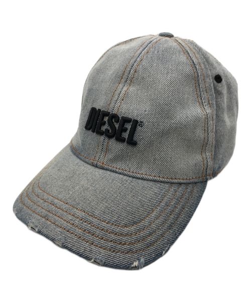 DIESEL（ディーゼル）DIESEL (ディーゼル) デニムキャップ　ダメージ加工 ブルー サイズ:-の古着・服飾アイテム