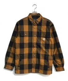 CarHartt（カーハート）の古着「FLANNEL SHERPA LINED SHIRT JACKET」｜オレンジ×ブラック