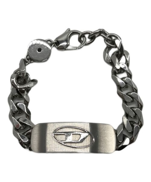 DIESEL（ディーゼル）DIESEL (ディーゼル) STEEL BRACELET DX1350040　ロゴプレート シルバー サイズ:-の古着・服飾アイテム