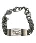 DIESEL（ディーゼル）の古着「STEEL BRACELET DX1350040　ロゴプレート」｜シルバー