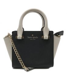 Kate Spade（ケイトスペード）の古着「2WAYミニショルダーバッグ　PXRU6410」｜ブラック×ホワイト