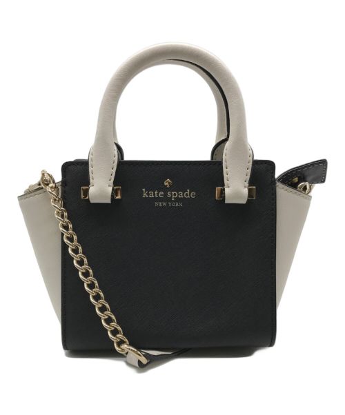 Kate Spade（ケイトスペード）Kate Spade (ケイトスペード) 2WAYミニショルダーバッグ　PXRU6410 ブラック×ホワイト サイズ:-の古着・服飾アイテム