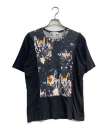 COMME des GARCONS SHIRT（コムデギャルソンシャツ）の古着「切替デザインＴシャツ　W28101」｜ブラック