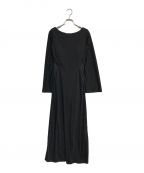 Rosarymoonロザリームーン）の古着「Side Open Jersey Dress　22RS-3240」｜ブラック