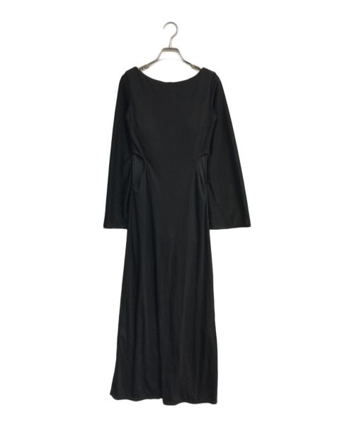 Rosarymoon（ロザリームーン）ROSARYMOON (ロザリームーン) Side Open Jersey Dress　22RS-3240 ブラック サイズ:Freeの古着・服飾アイテム